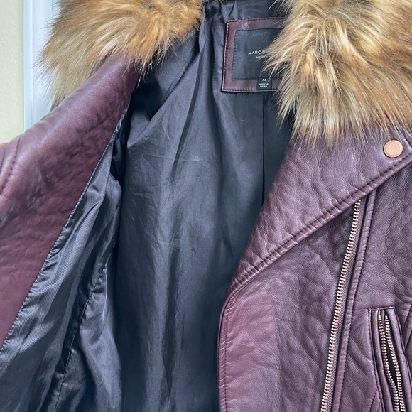 Burgundy faux leather jacket from Marc New York-Medium - Picture 5 of 11